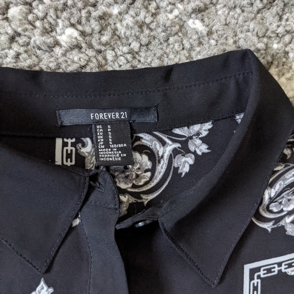⚡3/$20⚡ Forever 21 blouse sz: S - Picture 3 of 3